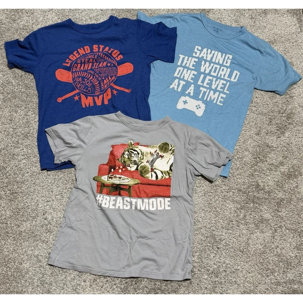 Lot of 3 The Children's Place Graphic T-shirts Size Large 10/12